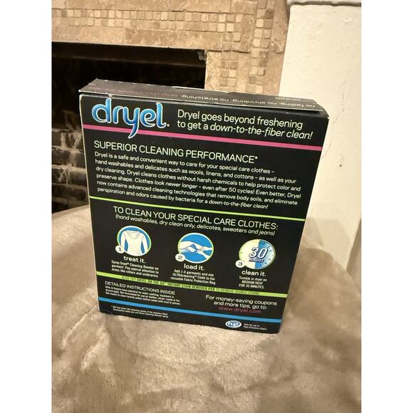 Dryel 30 min In-Dryer Cleaner Booster 2 Loads Kit New Sealed - Picture 3 of 6